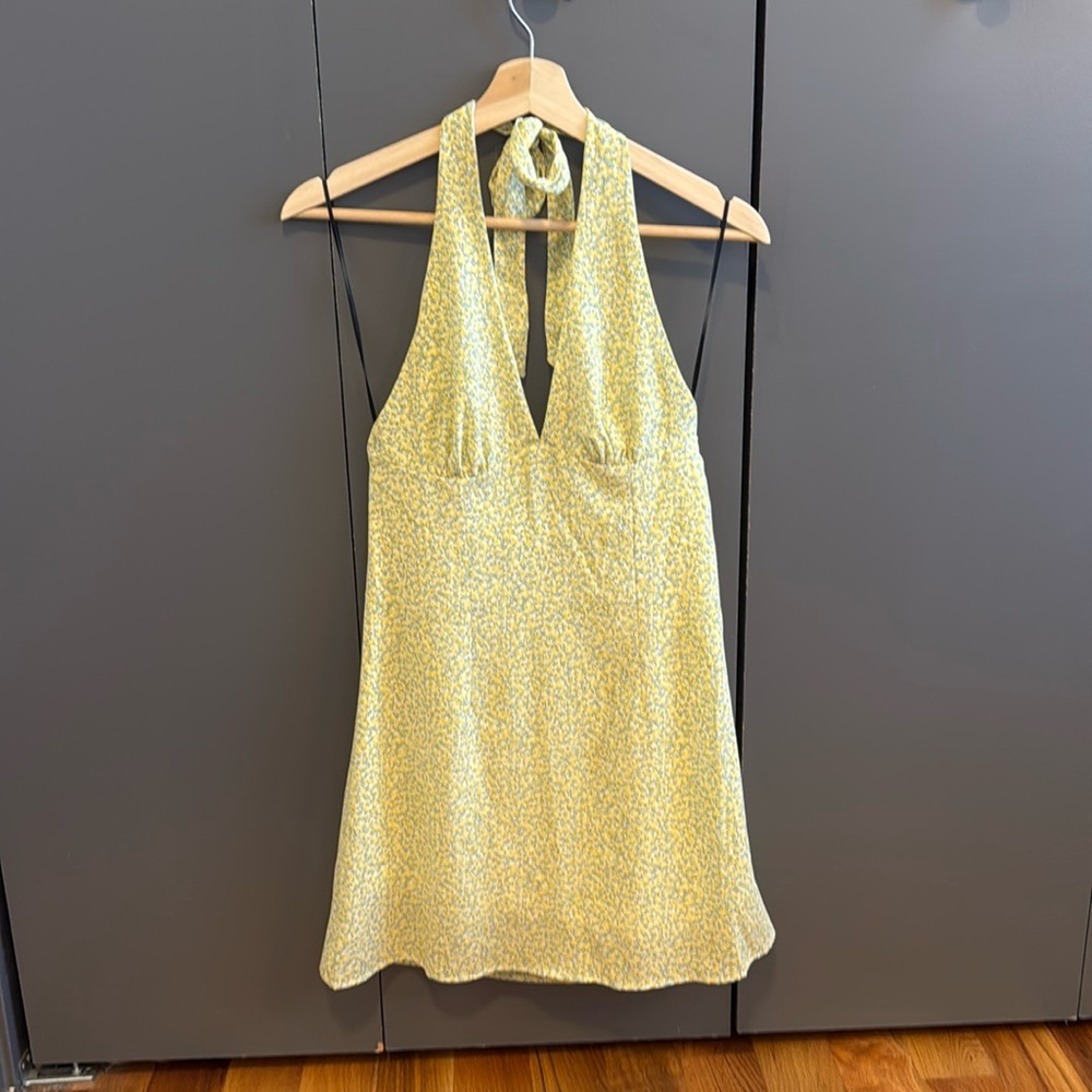 Halter Mini Dress - flower design, perfect condition